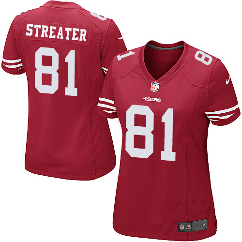 Women's Limited Rod Streater Nike Jersey Red Home - #81 NFL San Francisco 49ers